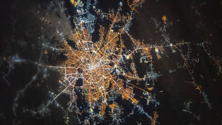 Bucureștiul văzut din spațiu Foto: NASA